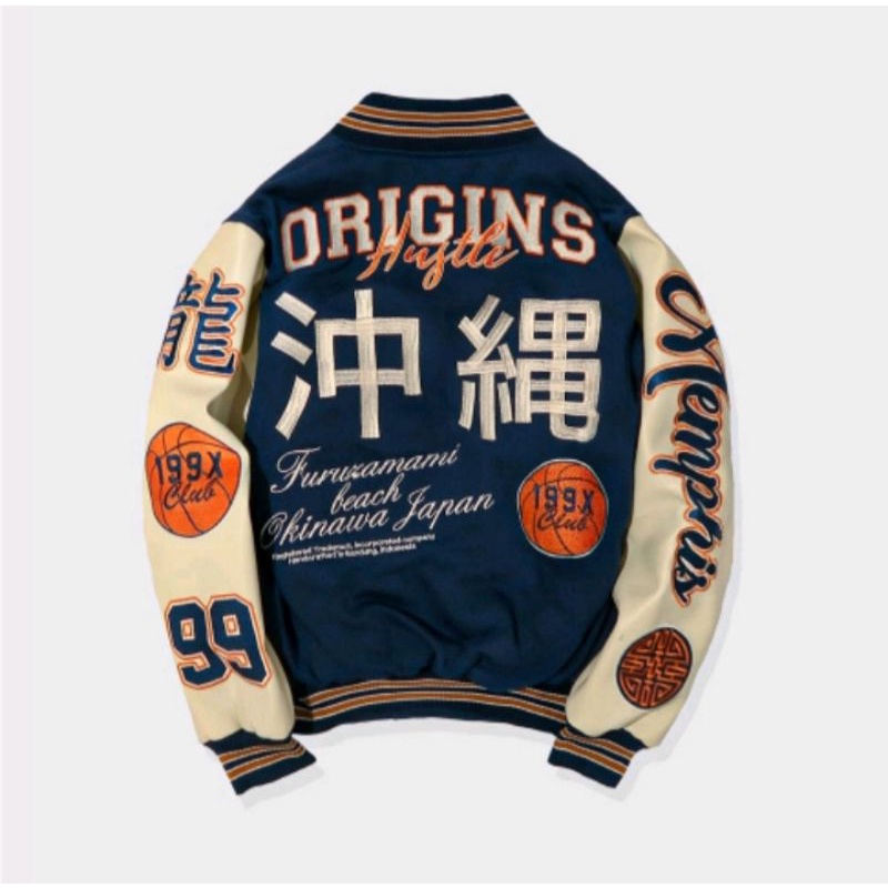 VARSITY JACKET-OKINAWA(BLUE)