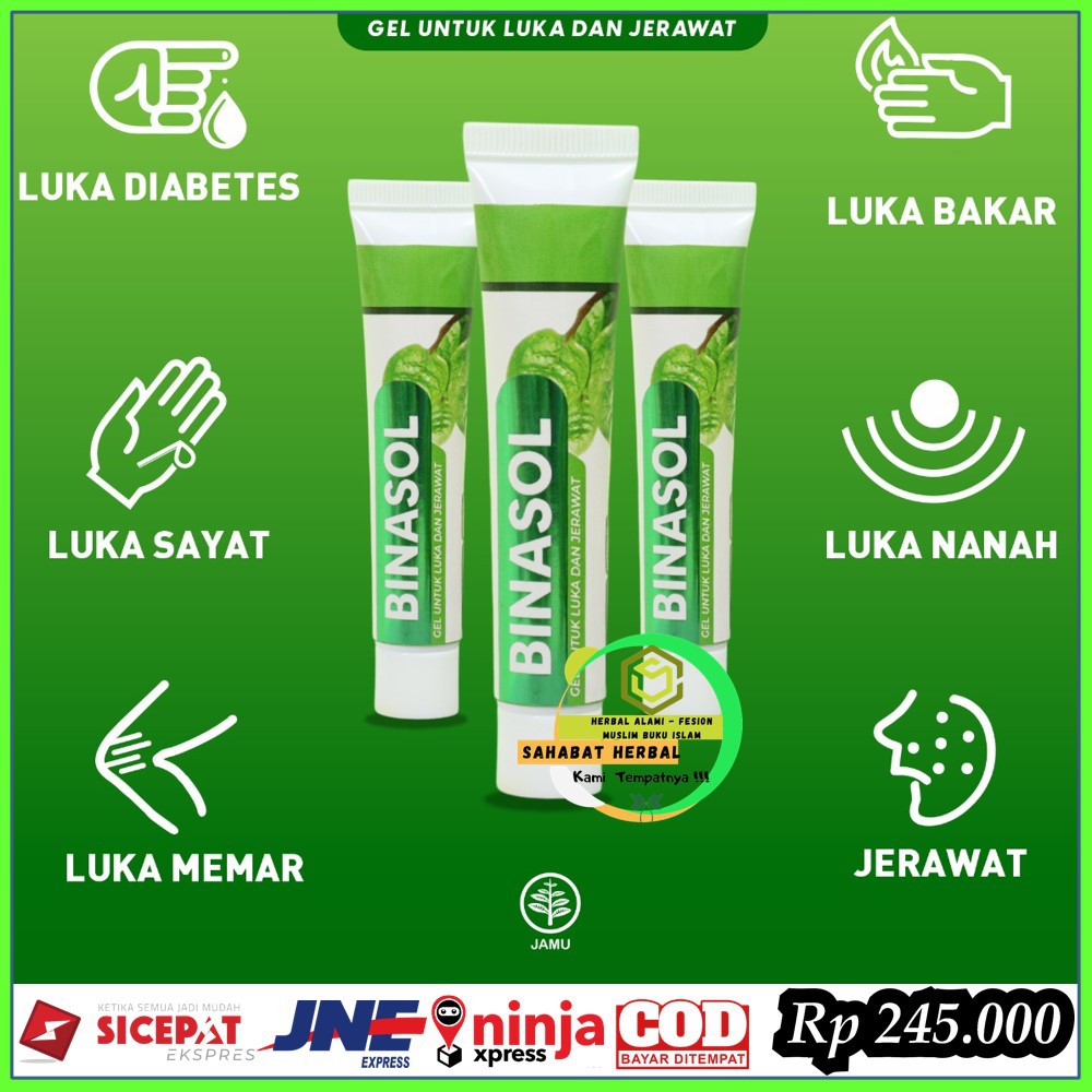 Binasol Gel Obat Penghilang Luka Diabetes Jerawat Sesar Herbal Gatal Eksim Dan Kulit Terbukti Ampuh