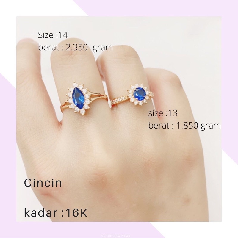 Cincin Emas Mata Biru