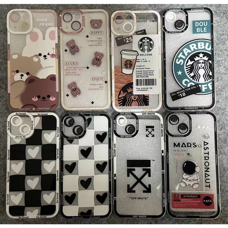 Soft Case Motif STARBUCKS IPHONE 6 6G 6S 7 8 6+ 6S+ 7+ 8+ X XR XS MAX 11 11PRO 11PROMAX 12 12PRO 12PROMAX 13 13PRO 13PROMAX PRO MAX PLUS Clearcase TPU Lens Protect Casing Pelindung Kamera Transparan