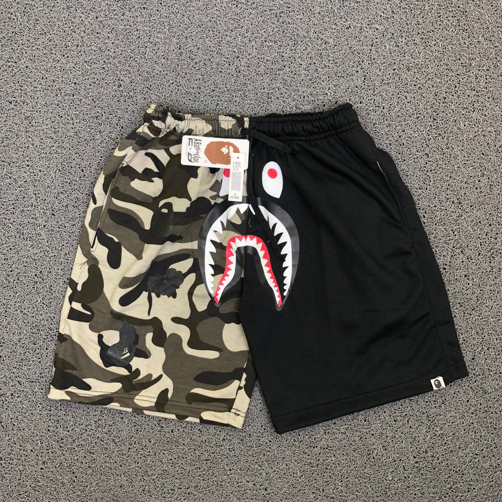 SHORTPANTS CELANA PENDEK A BATHING APE BAPE SHARK CAMOU HALF PRINTED