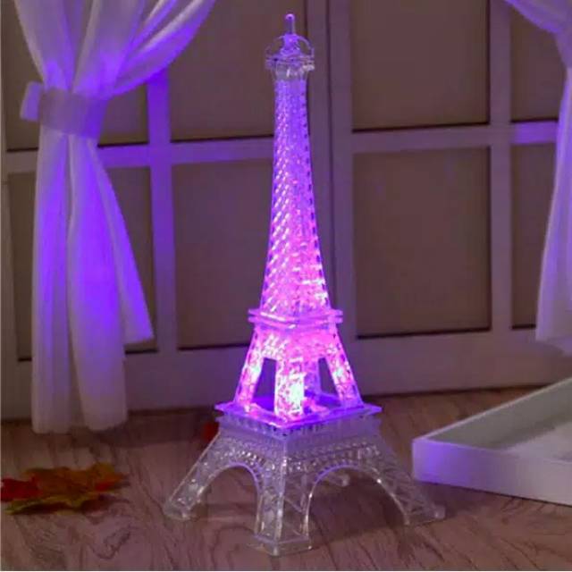 Miniatur Menara Eiffel dengan Lampu LED Lampu Tidur LED Bentuk Menara Eiffel Tower Besar