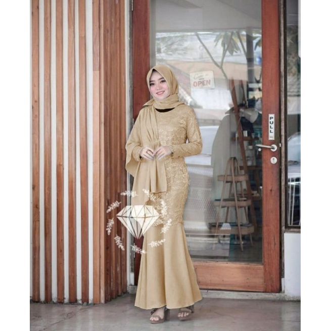 Gamis Wanita Gamis Naysila Moscrepe All size