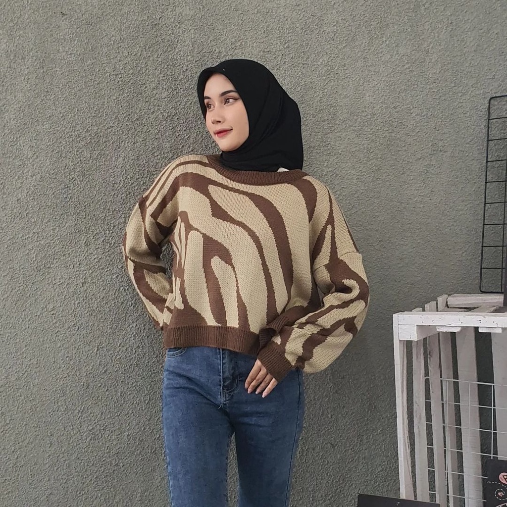 Marbelle top knit | atasan rajut | atasan wanita