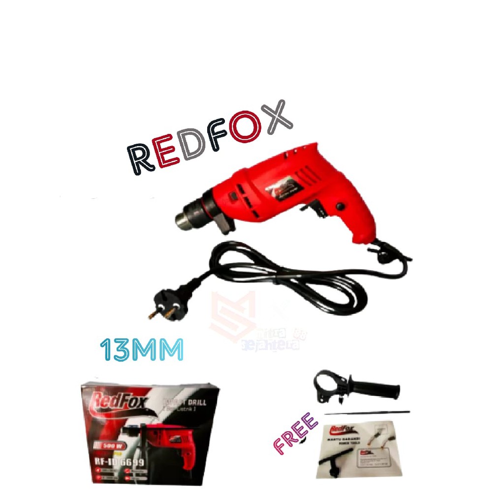 Bor listrik Beton / impact drill 13mm Redfox