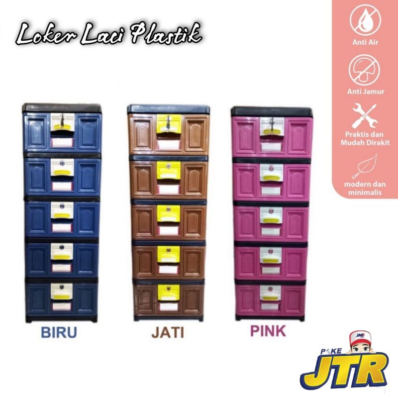 Jual CARGO Lemari Plastik Lemari Pakaian Model Laci Napolly STB500 Verona Bravo KINSTAR