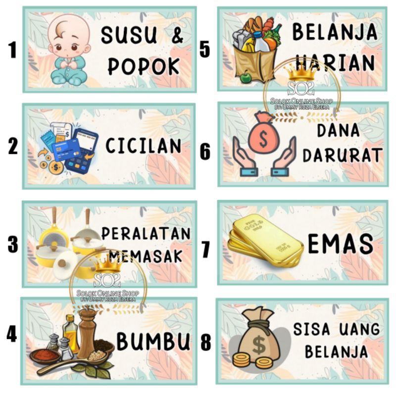 

Stiker Dompet Keuangan | Stiker Budgeting