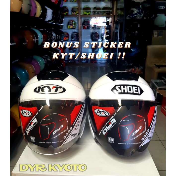 HELM KYOTO    FREE  STICKER  KYT / SHOEI .VISOR IRIDIUM  DAN PAKET GANTENG