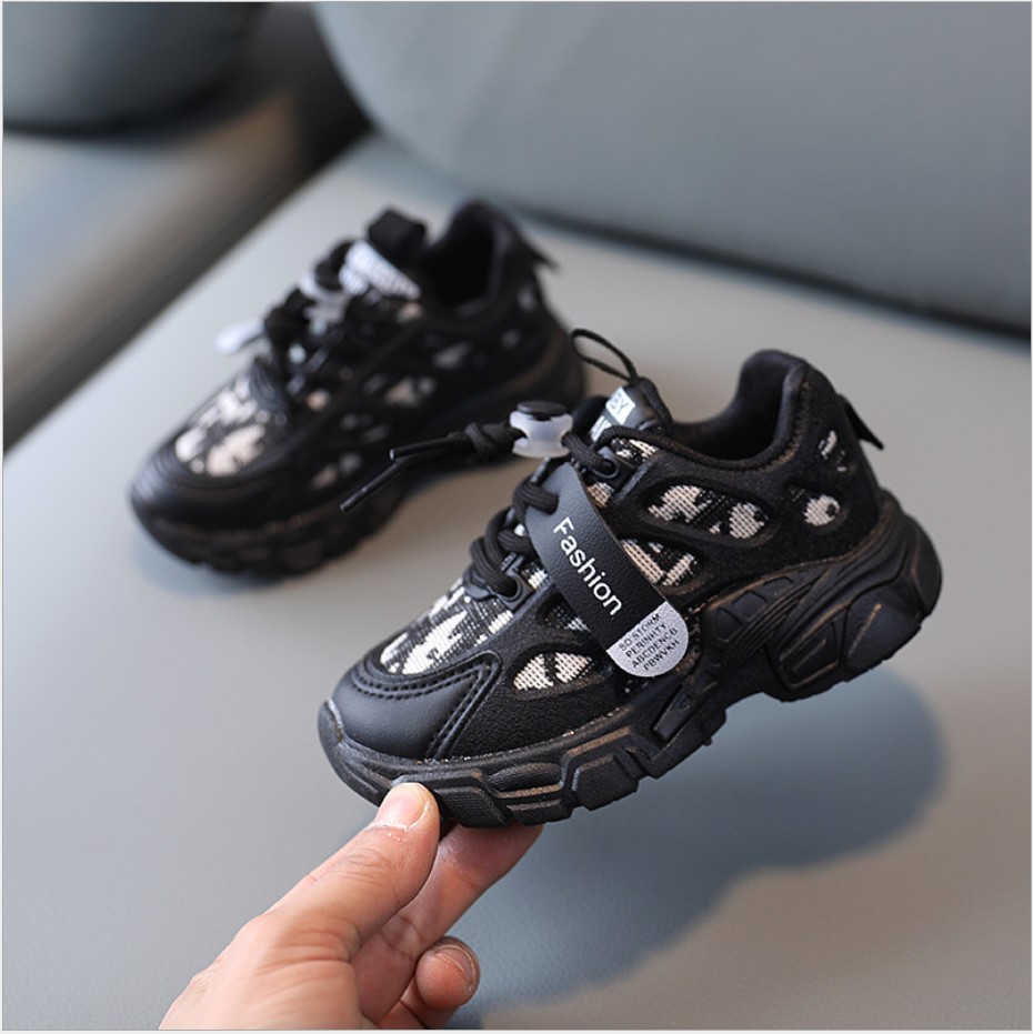 littlekiddoss SH2160 Sepatu Sneakers Anak Import Termurah Kets Anak Hitam 26 27 2 3 Tahun