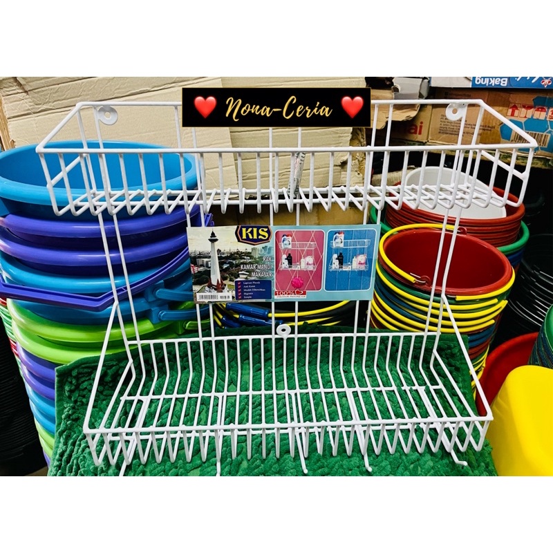 Rak Kawat Gantung Serbaguna / Rak Dapur / Rak Kamar Mandi KIS Makassar