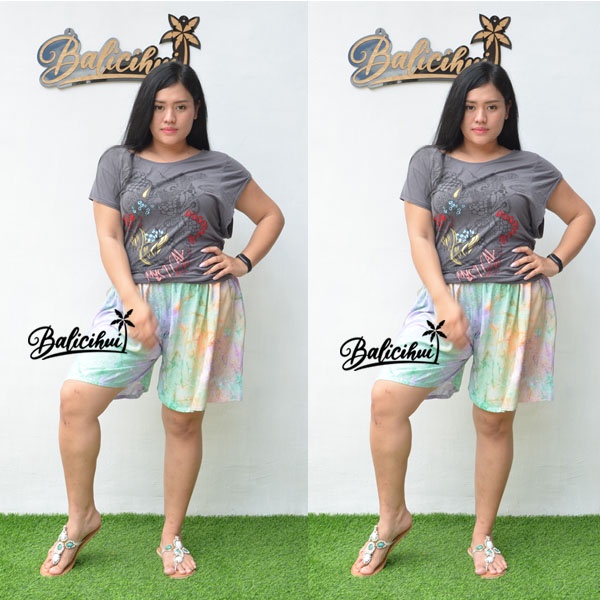 Balicihui Celana Jumbo Wanita Celana Jumbo Rumahan Celana Jumbo Santai Celana Plus Size Bigsize