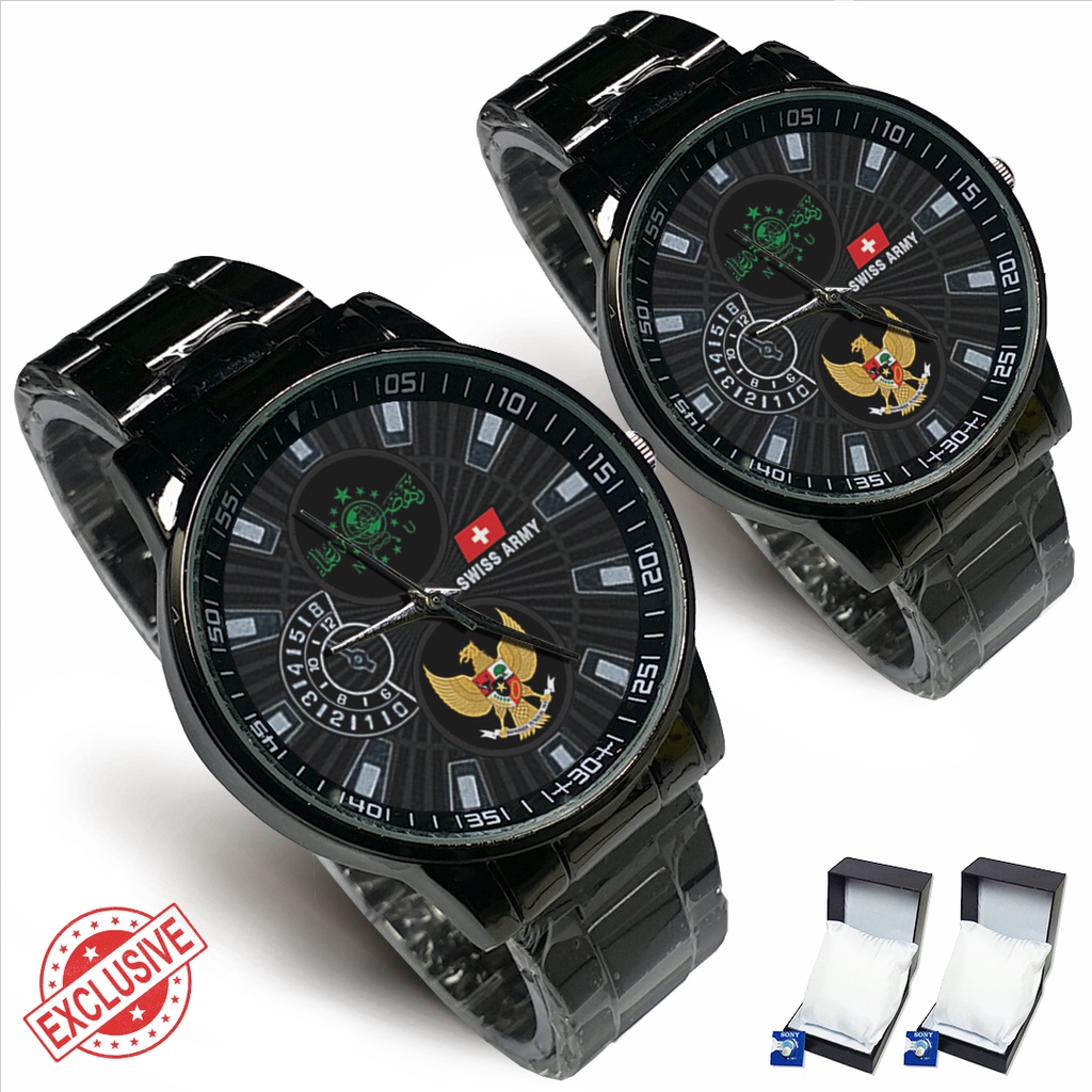 Jam Tangan Rantai Couple Logo N.U GARUDA (Amazing)