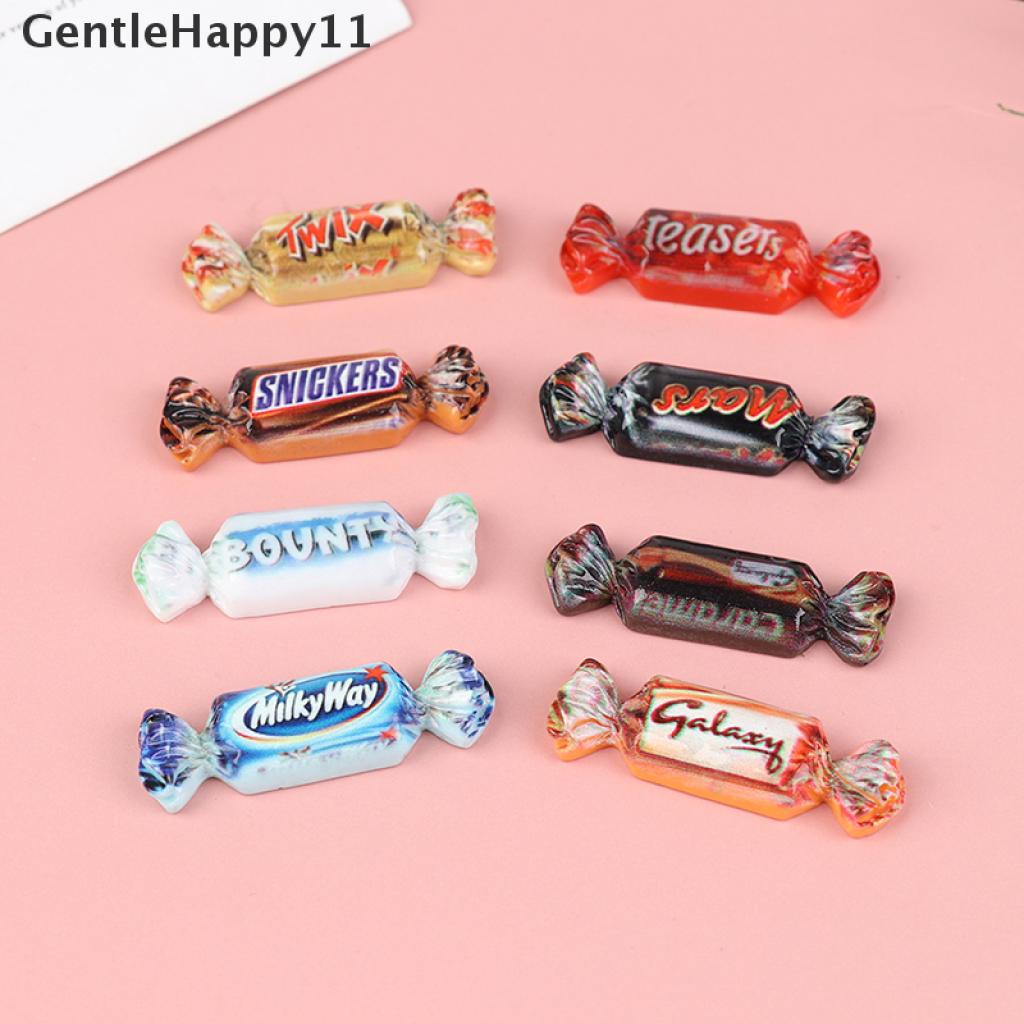 Gentlehappy 8pcs / lot Mainan Miniatur Makanan Manis Skala 1: 12 Untuk Aksesoris Rumah Boneka