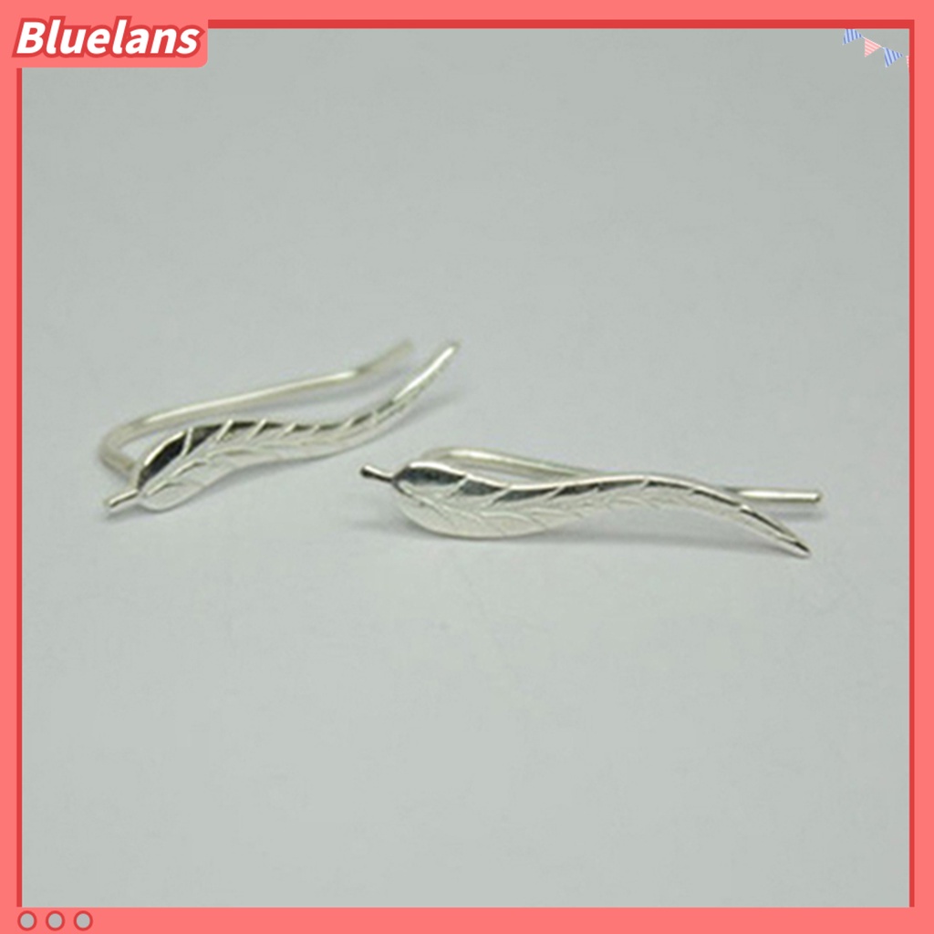 Bluelans 1 Pair Ear Stud Leaf Shape Exquisite Alloy Fashion Stud Earring for Women