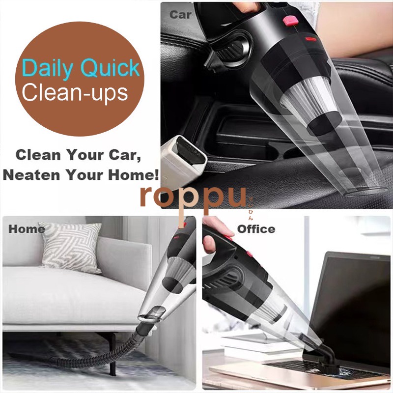 Roppu Car Vacuum Cleaner Portable Cordless Wireless (Pembersih Debu)