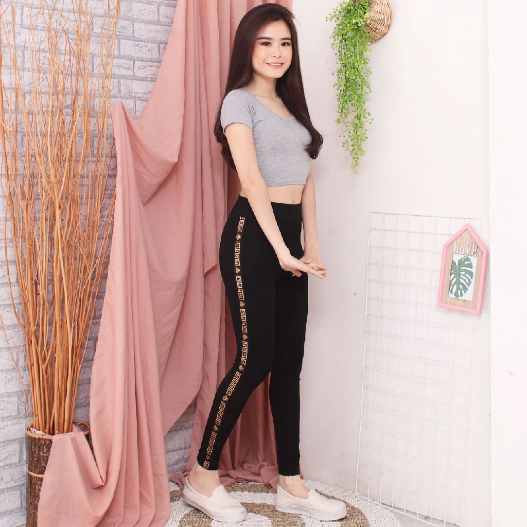 [Legging import model RO]Celana wanita legging hitam