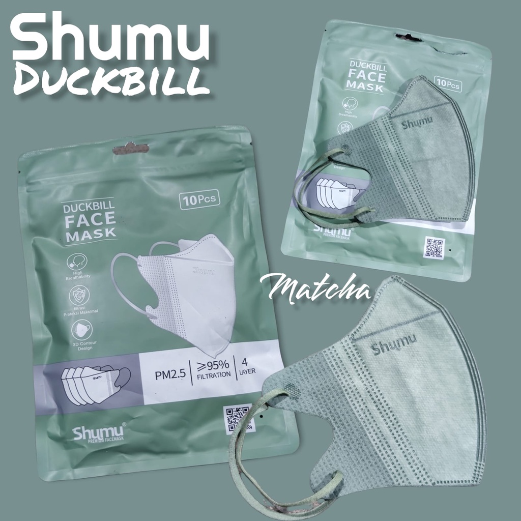 DUCKBILL SHUMU PREMIUM PACK /10 - MASKER DUCKBILL SHUMU ORIGINAL PREMIUM FACE MASK WARNA BEST SELLER