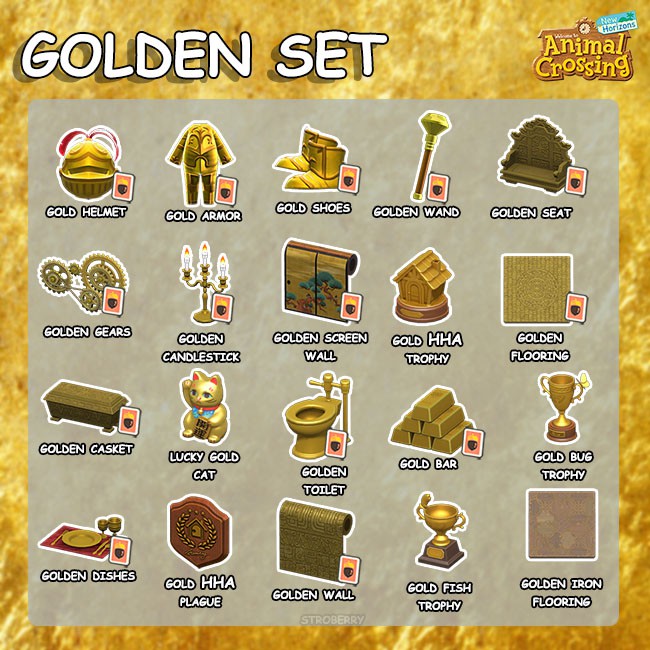 Golden Set ACNH Animal Crossing TERMURAH Shopee Indonesia