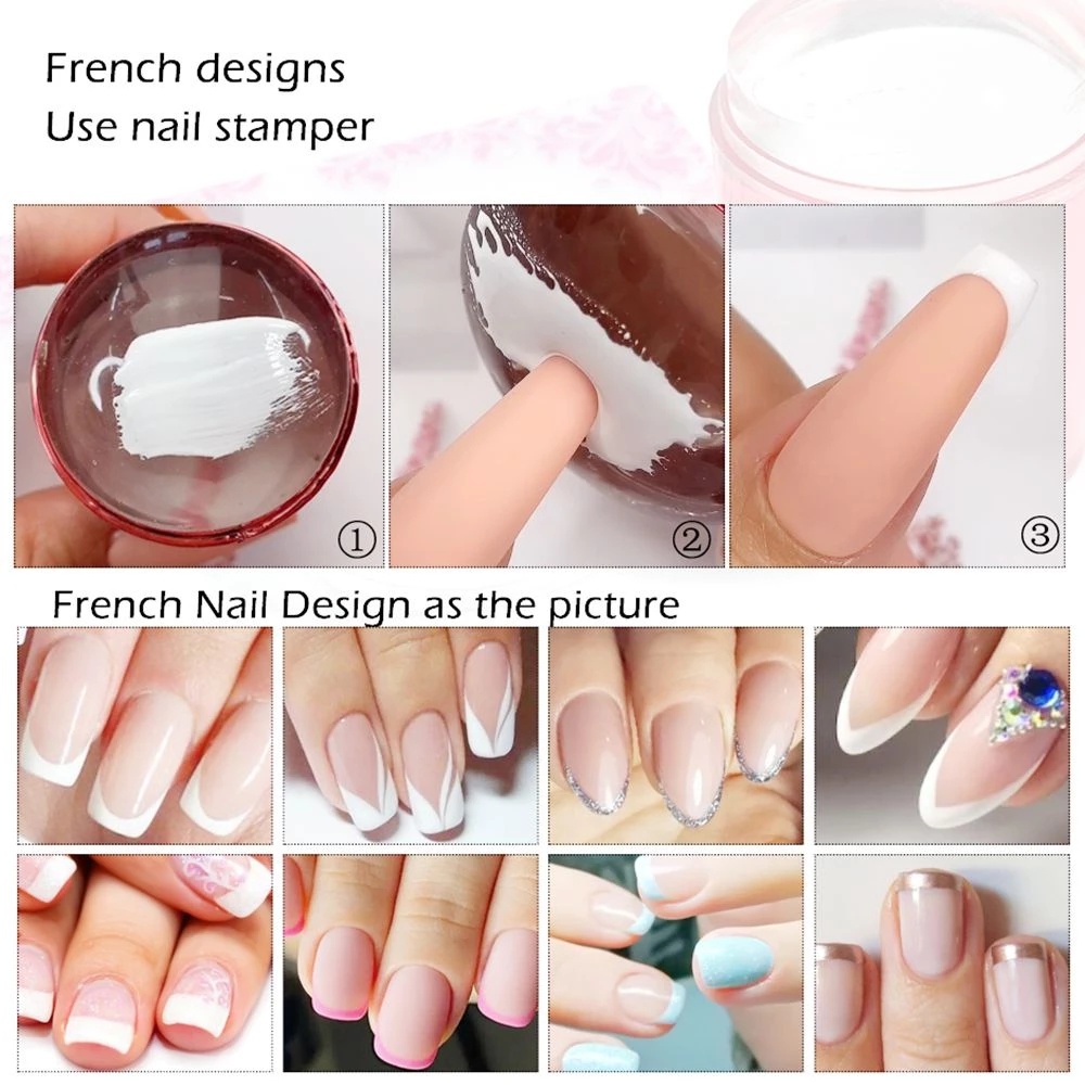 Set Stempel Transfer Nail Art DIY