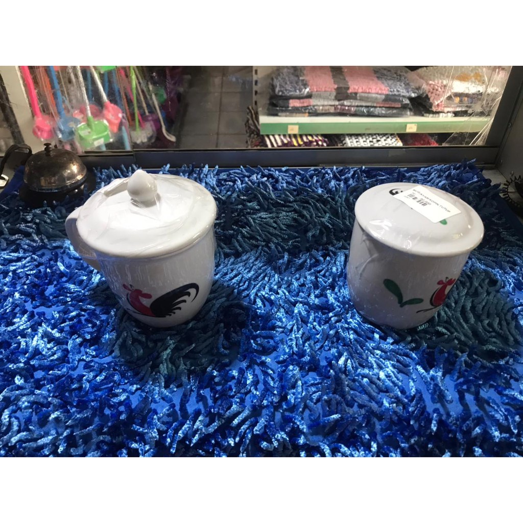 Gelas motif ayam Kopin - Gelas mug + tutup gambar ayam jago