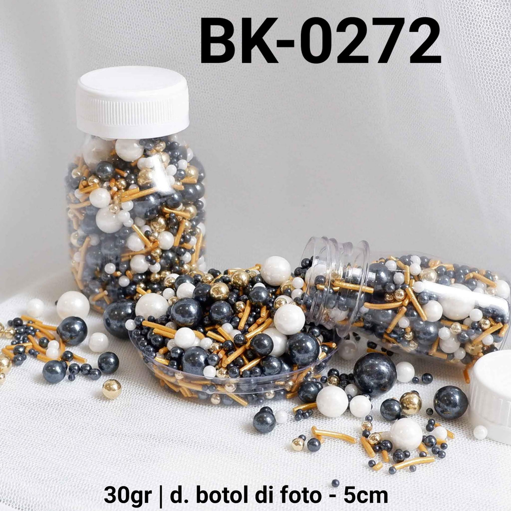 

BK-0272 Sprinkles sprinkle springkel 30gr mutiara hitam putih emas yamama baking grosir murah sprinkles cake dekorasi mutiara trimit decoration story sprinklestory sprinklesstory sprinkle story yamama baking