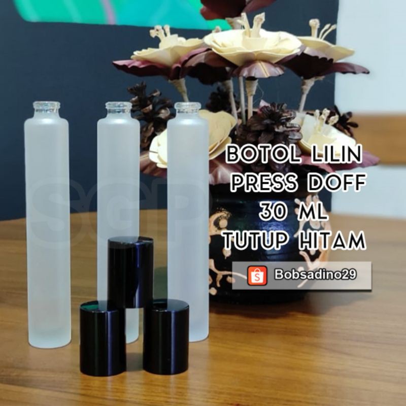 Botol press Doft 30ml/Botol lilin/reffil parfum/Tutup Hitam/TERMURAH