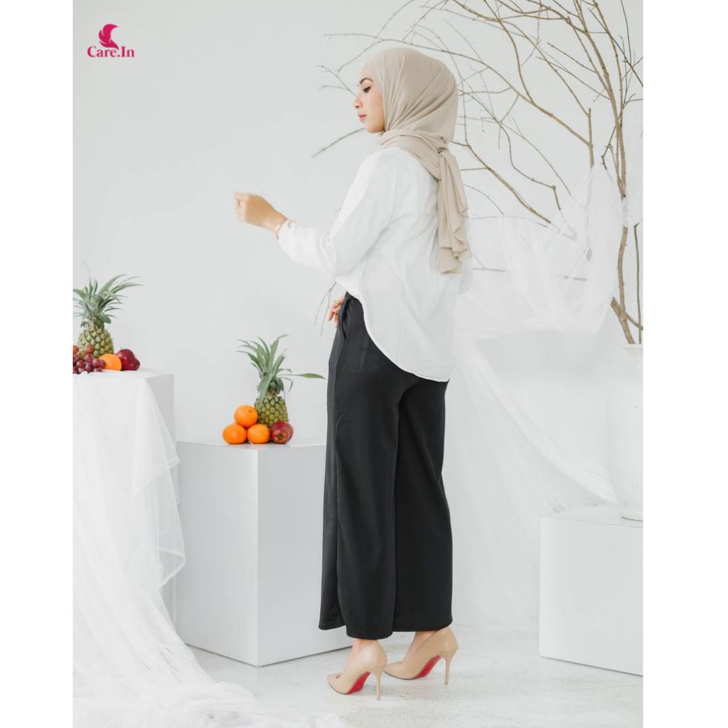 𝗖𝗮𝗿𝗲.𝗶𝗻 Kulot Scuba Highwaist | Celana Formal Kantor Wanita BASIC PREMIUM