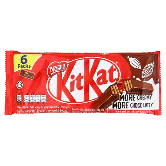 

KitKat Coklat Multipack 102gr (6x17gr)