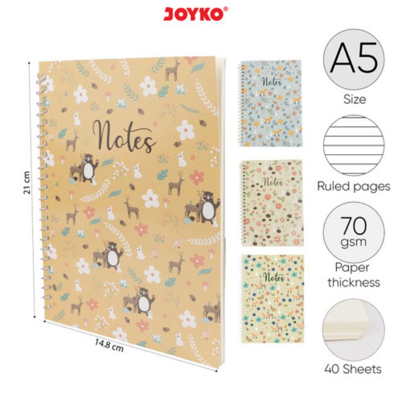

Notebook Diary Agenda Buku Catatan Bergaris JOYKO NB-689 A5 60Lembar (1pc)