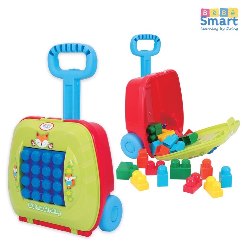 Bebe Smart Trolley Mainan Bayi Trolly Puzzle Walker Edukasi Sensorik Kreatifitas