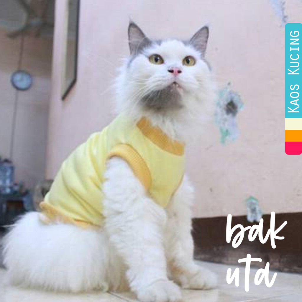 Kaos kuning untuk kucing &amp; anjing /Jual Baju Kucing Terlengkap &amp; Berkualitas size S-XL