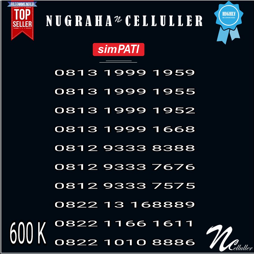 Nomor Cantik Simpati Triple 333 888 999 ABAB AABB Murah