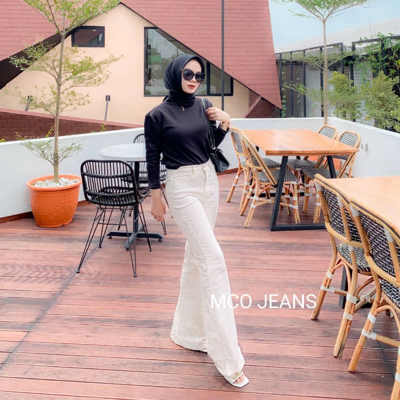 OOTD SZ 27-34 Jeans Cutbray Cream Premium - Cutbray Hijabers Gemoy