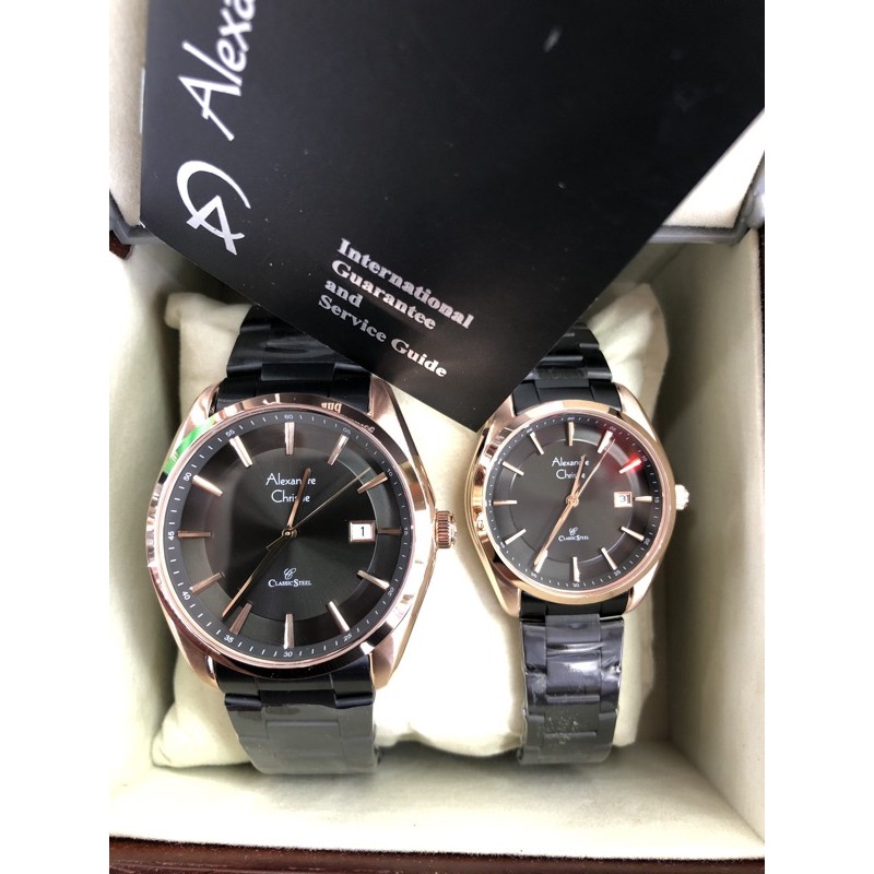 alexandre christie couple 8648md/ld hitam rosegold