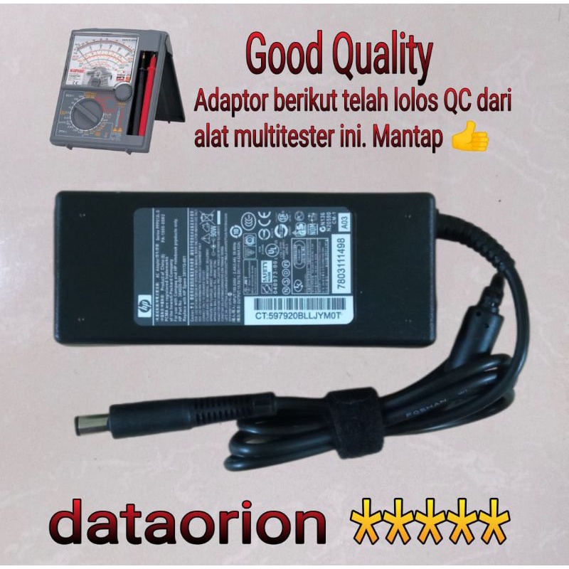 Adaptor charger HP 19.5V 4.62A DC 7.4*5.0 mm Jarum