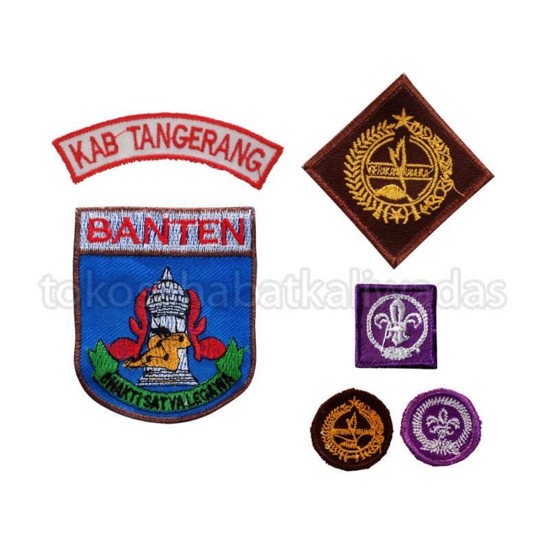 ATRIBUT PRAMUKA KAB TANGERANG BORDIR SET