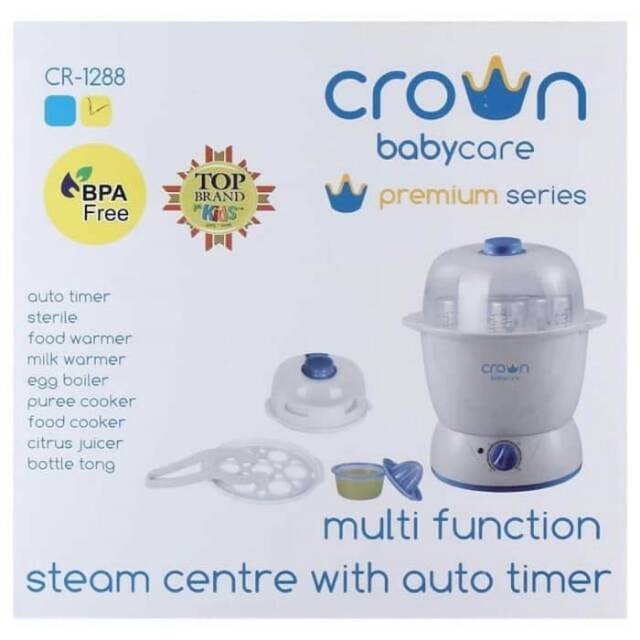 Crown Sterilizer CR 1288 Multi Function Steam  + Auto Timer /  Steril Botol Multifungsi CR 1288 promo s1