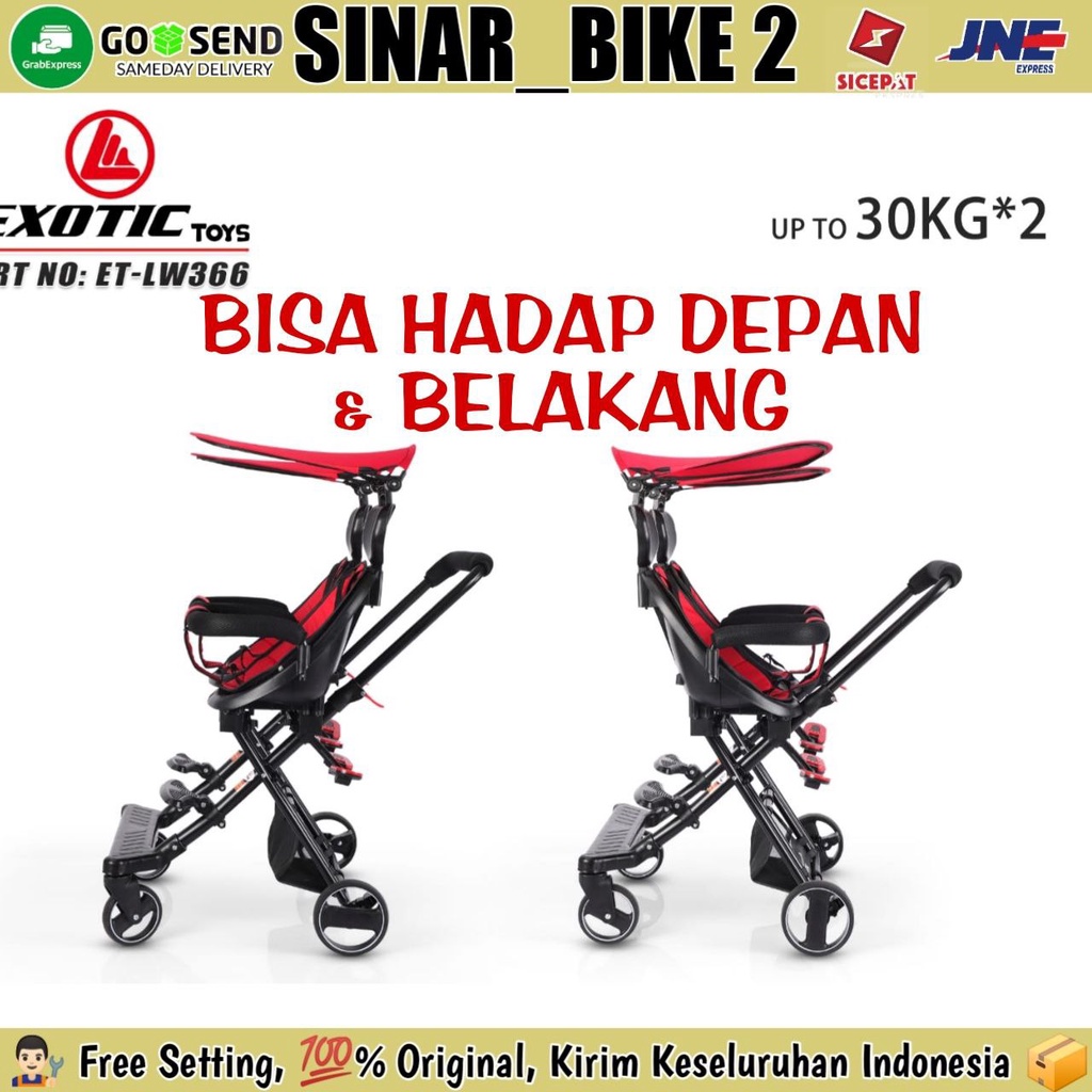 Magic Stroller Exotic LW-366 Twins Kembar Kereta Dorong Anak Bayi