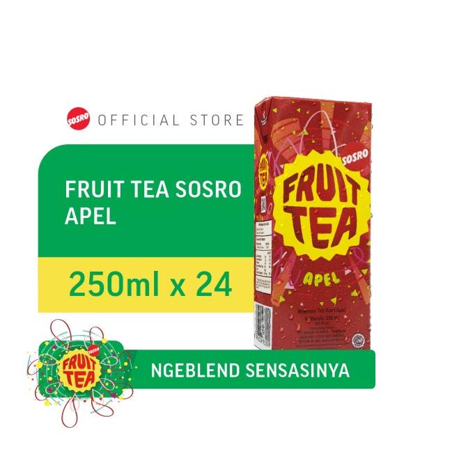 

[COD] Fruit Tea Sosro Apel Kotak 250ml isi 24pcs [COD]
