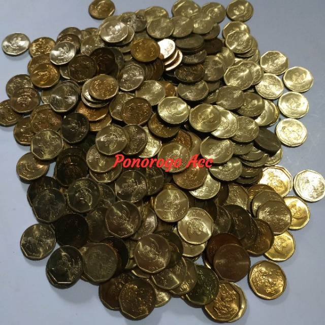 (GRESS/KINCLONG) Uang kuno koin 100 rupiah karapan sapi 10 rupiah kuning