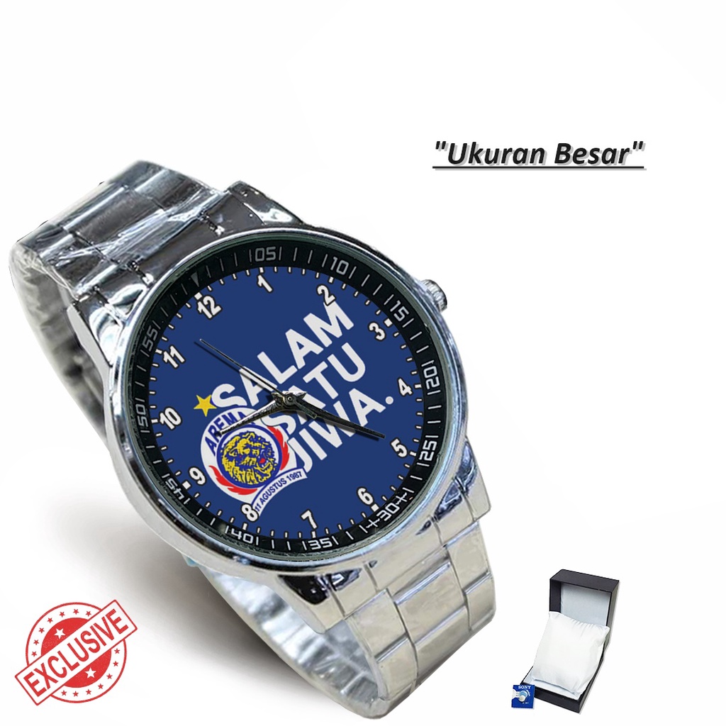 Jam Tangan Rantai Couple AREMA SALAM SATU JIWA - 2 (Awesome)