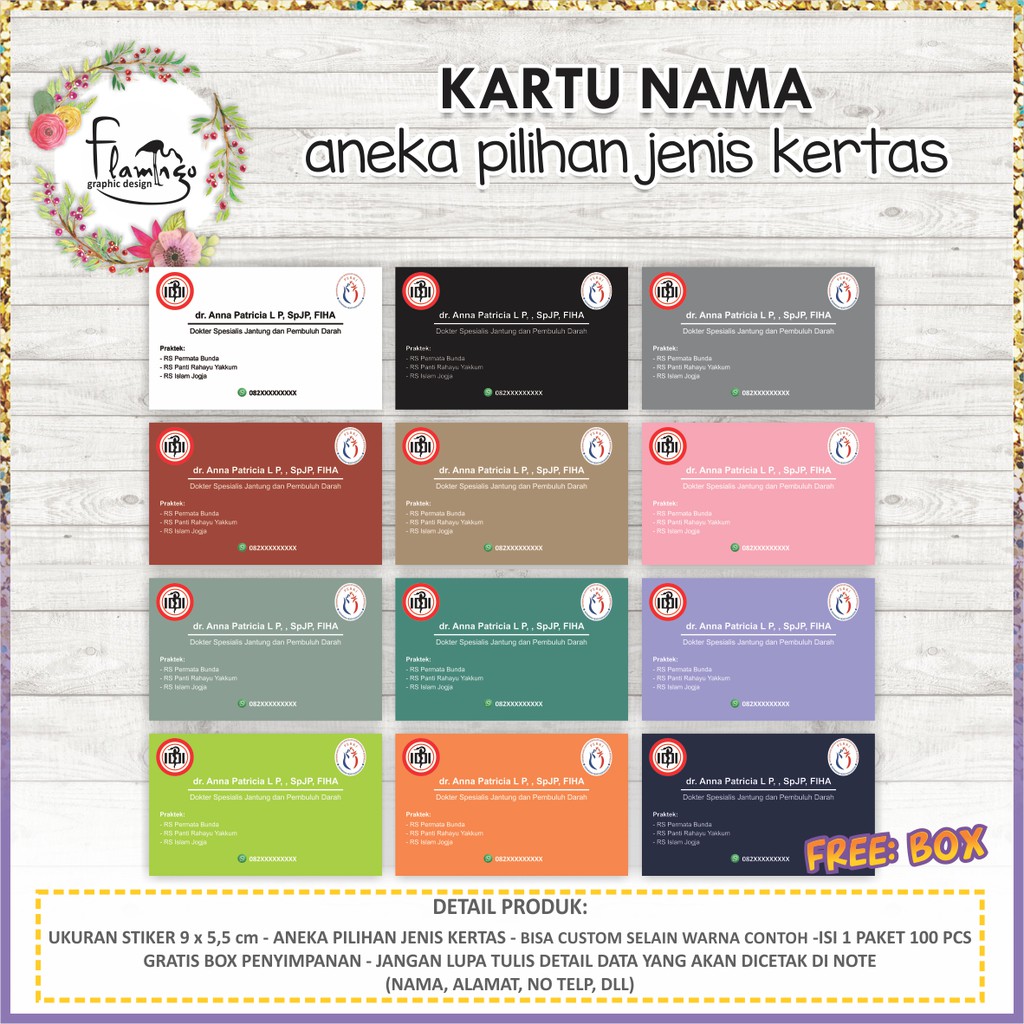 

KARTU NAMA DOKTER IDI - 1 sisi