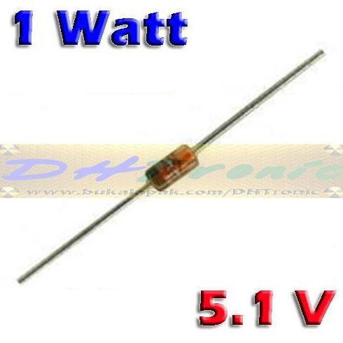 1 Watt 5.1V Dioda Zener 5V1 In4733 1N4733 Dhtron92 Ayo Beli