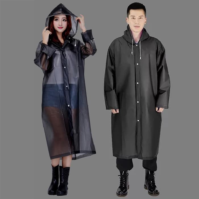 Jas Hujan Portable Poncho Rain Coat With Hood