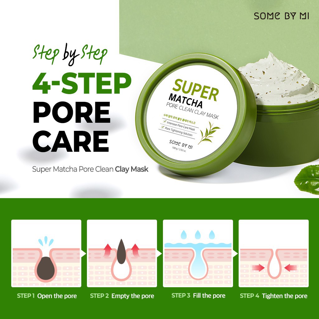 [BPOM] SOMEBYMI SUPER MATCHA PORE CLEAN CLAY MASK 100GR