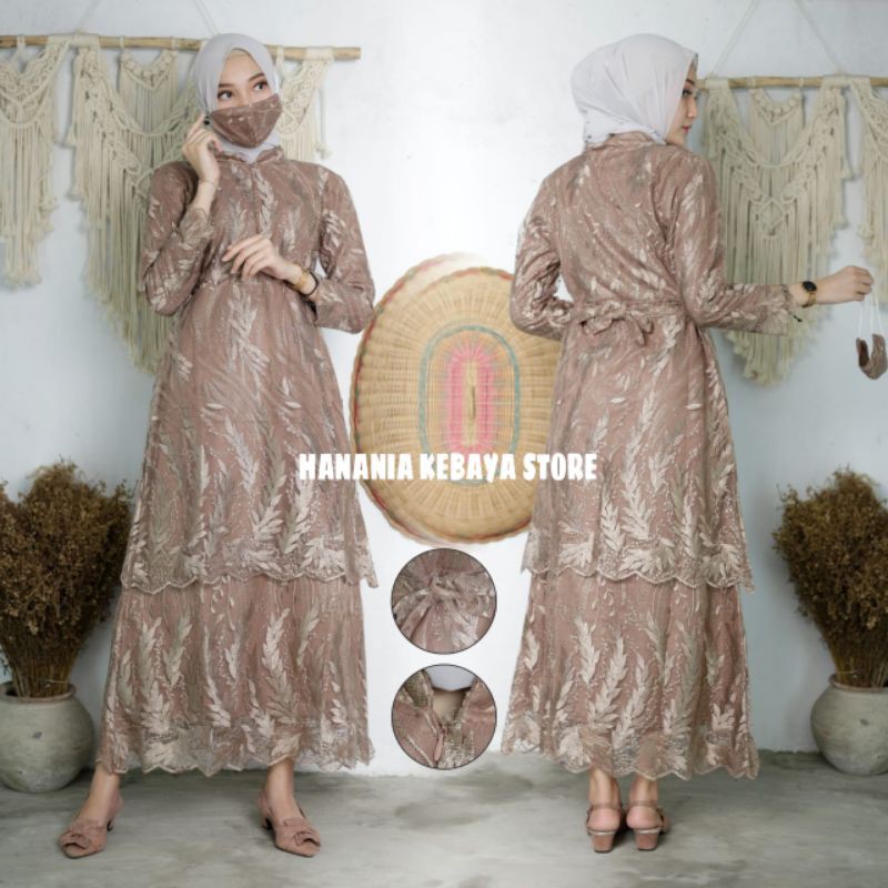 GAMIS TINGKAT TILLE BUSUI FULL BORDIR - GAMIS TINGKAT TILLE MUTIARA - GAMIS MODERN - GAMIS KEBAYA