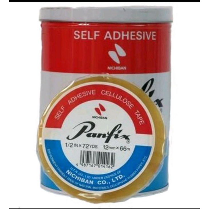 

Panfix 1/2 x 72 , 1 kaleng isi 12 roll