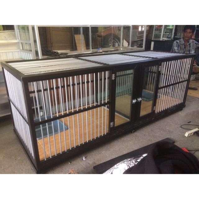 Kandang kucing / anjing 2 kamar aluminium