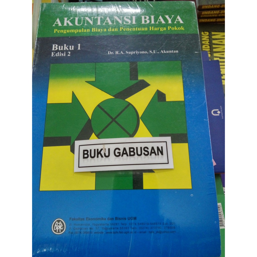 Jual BUKU AKUNTANSI BIAYA BUKU 1 EDISI 2 - SUPRIYONO PENERBIT BPFE Ar ...