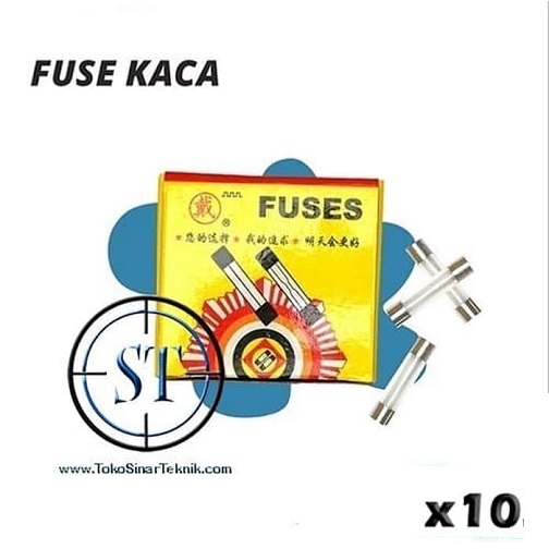 x10 Fuse Glass Besar 6X30 KACA  Sekring Sikring Glass 6*30mm Besar AC220 isi 10 Buah